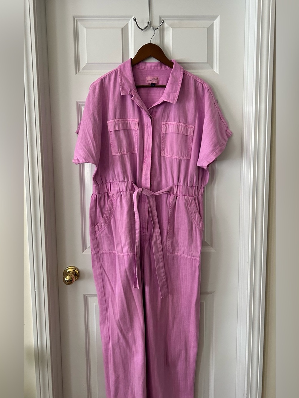 Universal Thread Short-Sleeve Utility Jumpsuit with Tie Waist